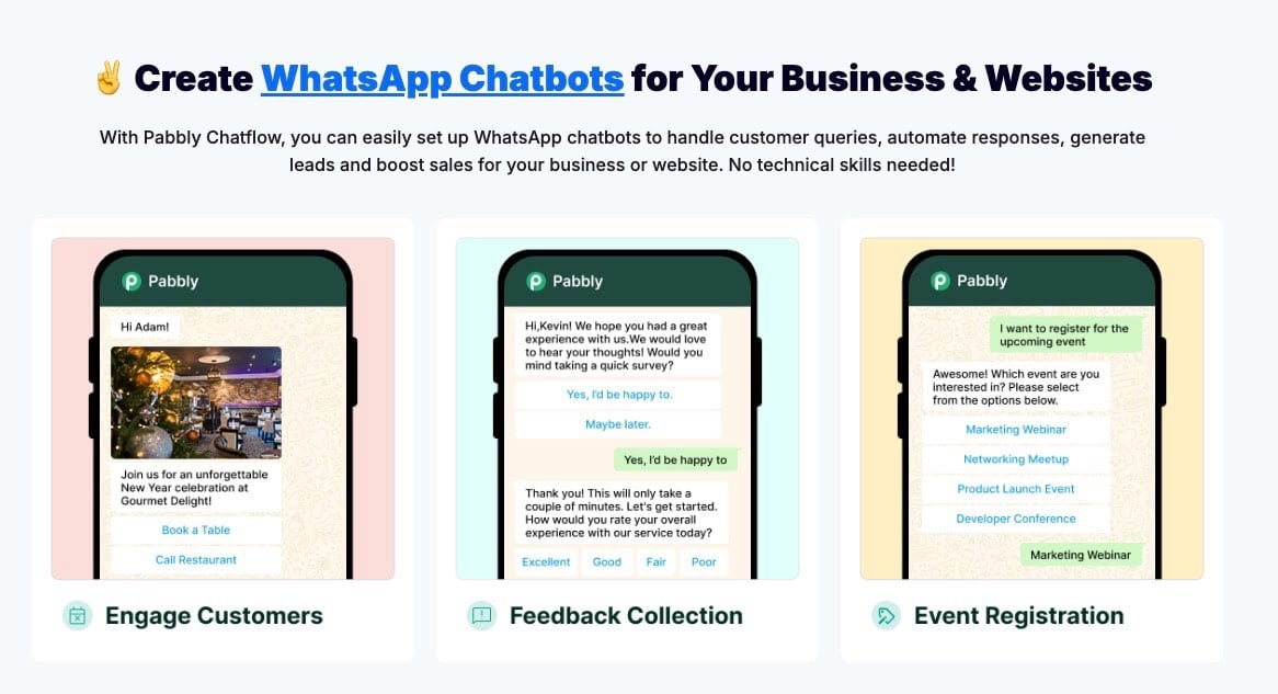 Pabbly WhatsApp Chatflow