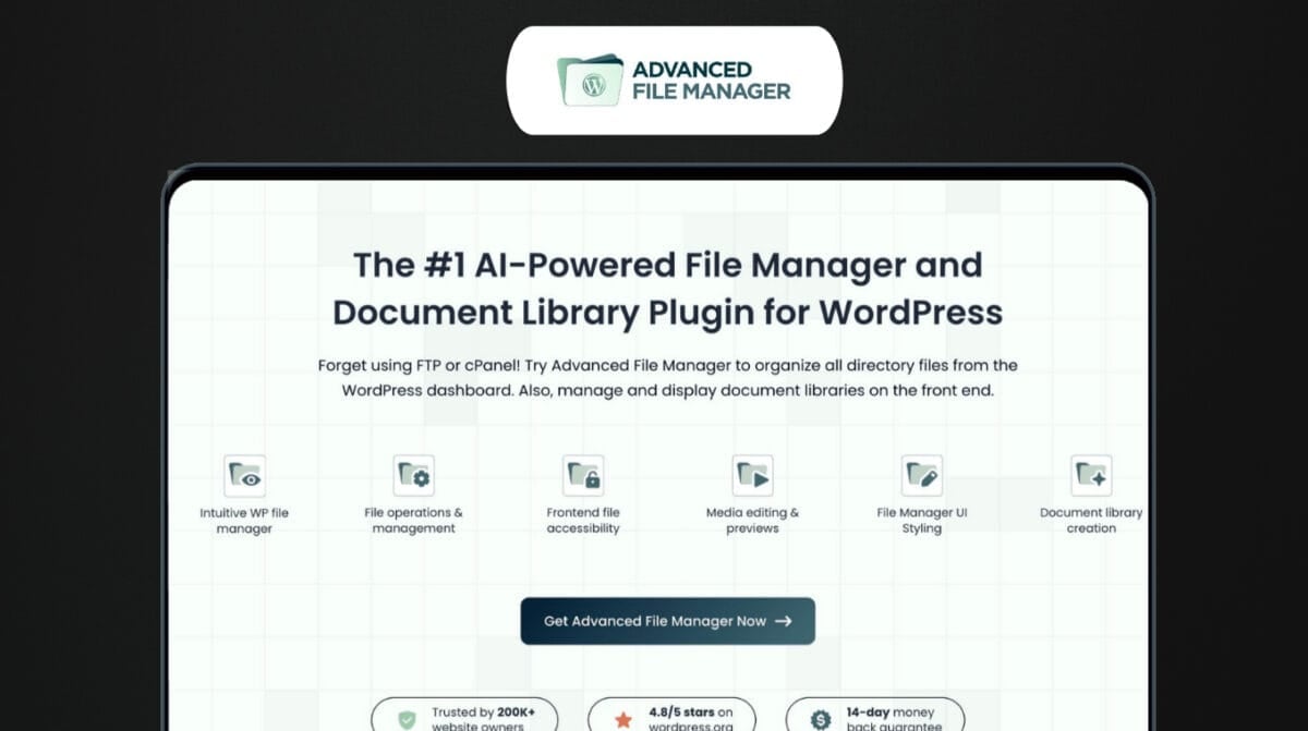 Advanced File Manager Lifetime Deal | Cloud Sync + Code Editor