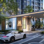 Modern new property in Johor Bahru with lifestyle amenities and green spaces.