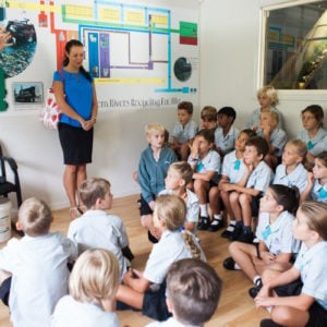 Teacher and young students in classroom