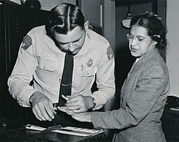 Rosa Parks Being Fingerprinted