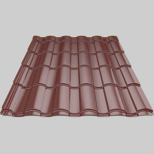 Țiglă metalică profnastil pentru acoperș Standmet Valencia visiniu