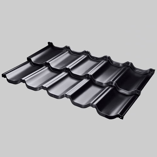 Țiglă metalică pentru acoperș Bud Mat Venezia X-Matt Negru 015