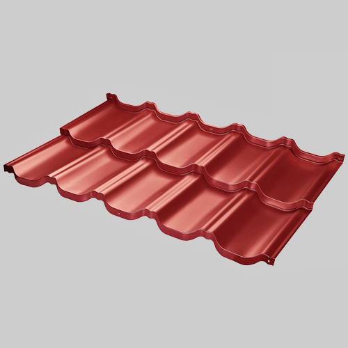 Țiglă metalică pentru acoperș Bud Mat Venezia X-Matt Vișiniu 757