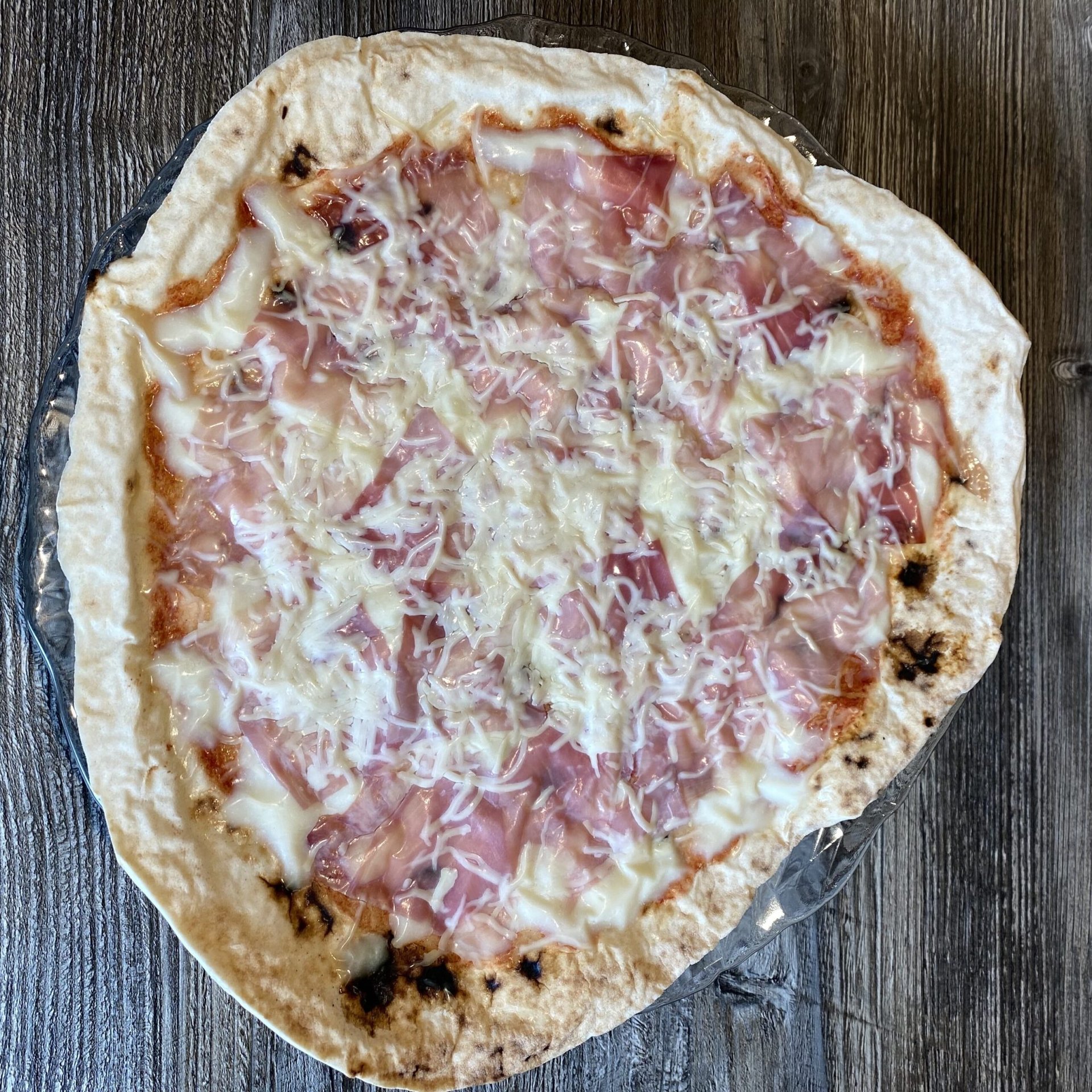 Pizza jamón dulce