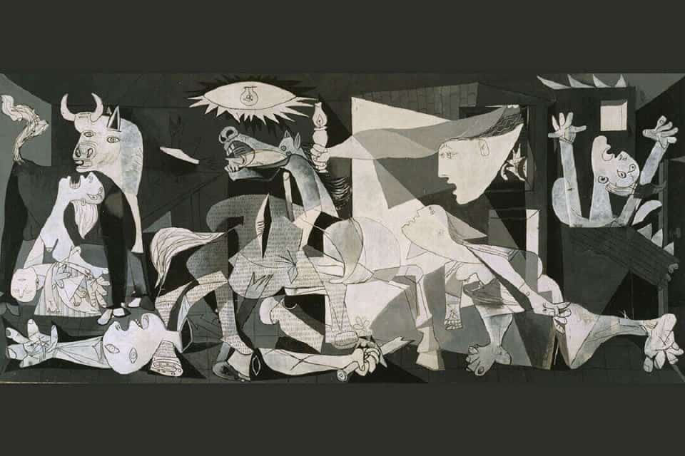 Poster mit dem Bild 'Guernica'