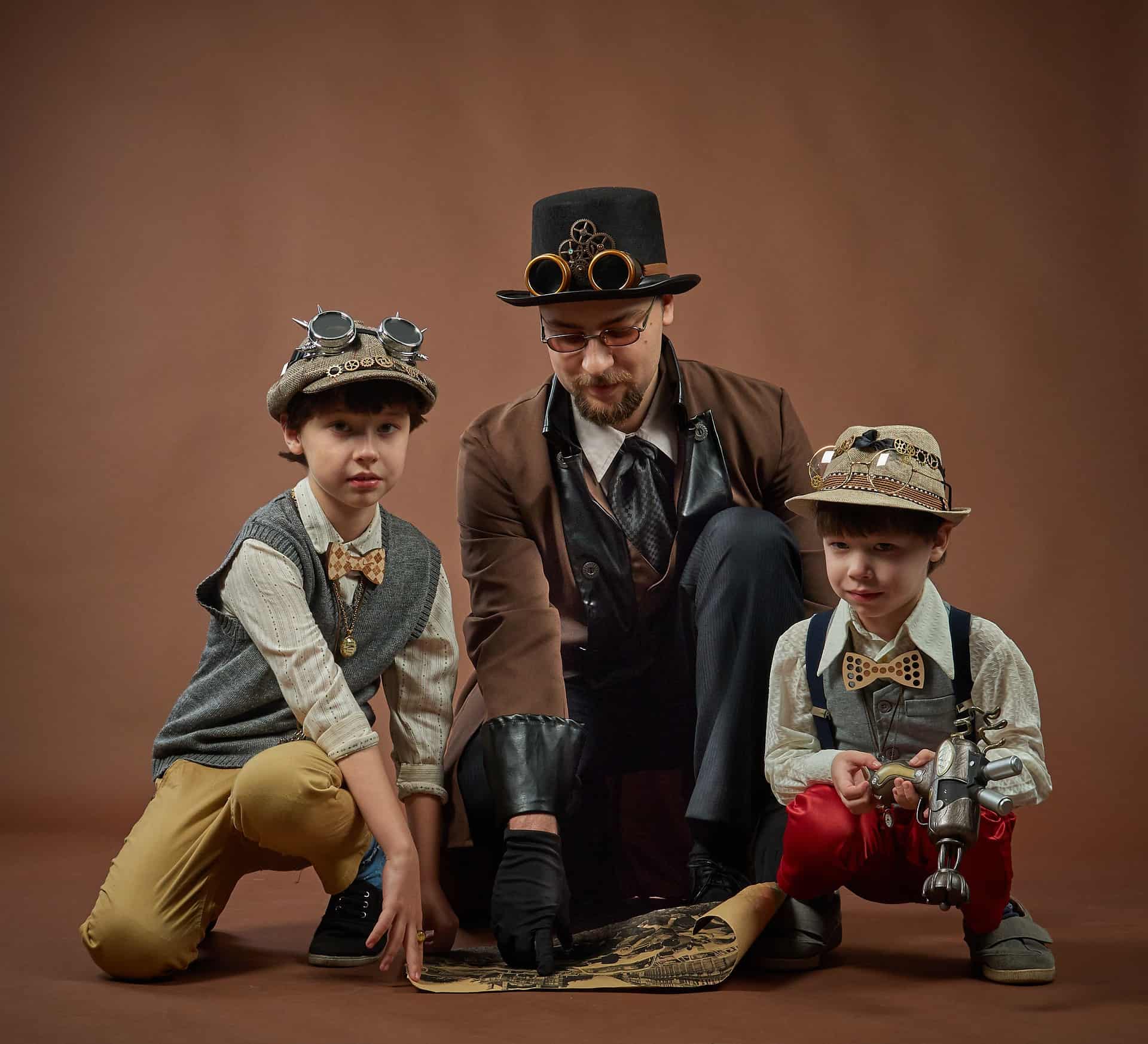 Bundestag beschließt „Familienentlastungsgesetz“ Steampunk Kinder Mann Herren Die Räuber Jahrgang