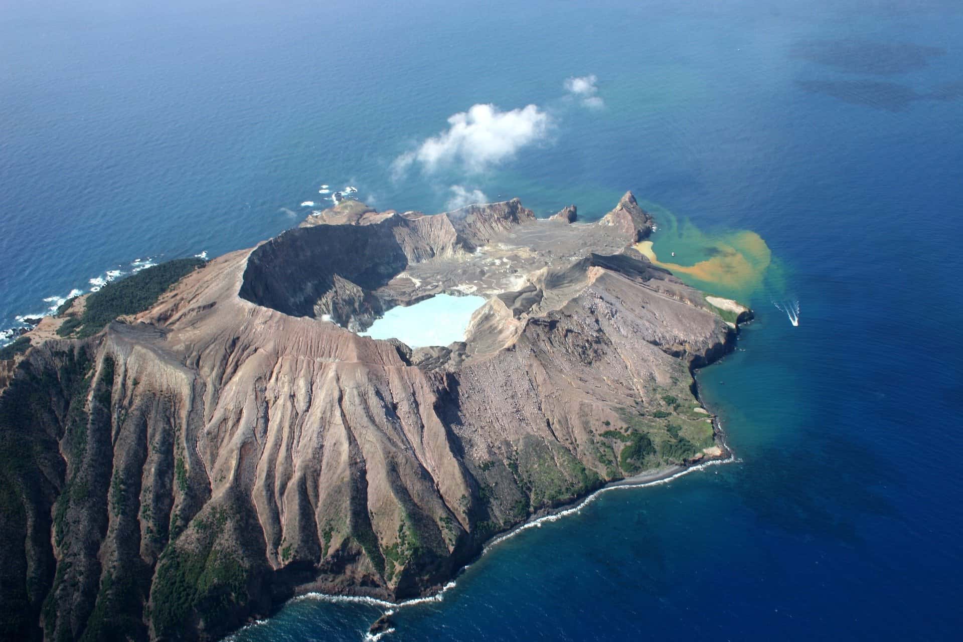 Te Puia o Whakaari, Vulkan vor dem Vulkanausruch auf White Island ; vulkan neuseeland white island vulkanisch nordinsel