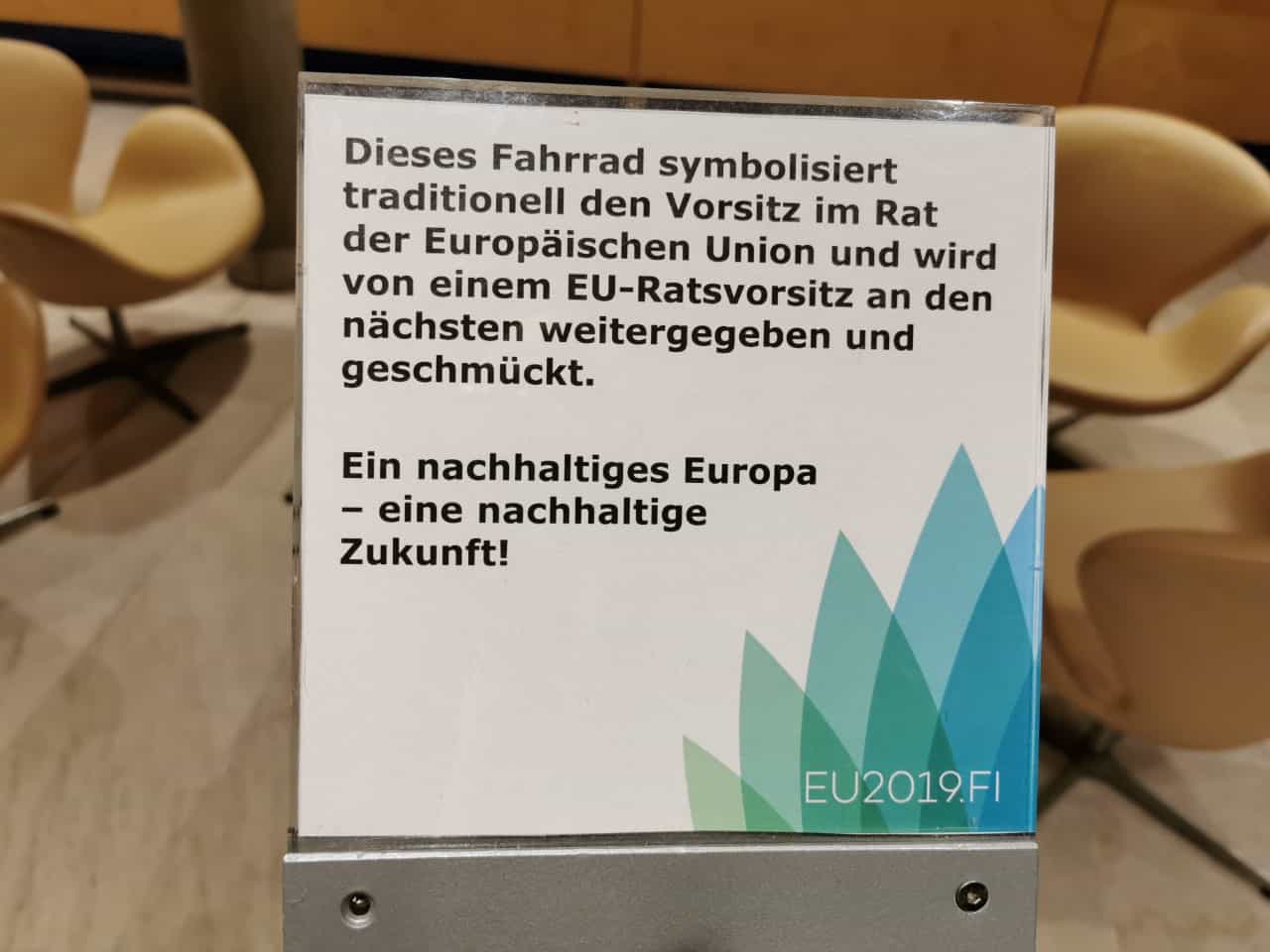 Fahrrad EU Vorsitz 2019 Finnland