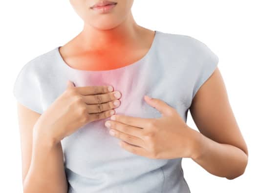 Sodbrennen ist ein unangenehmes und häufiges Problem während der Schwangerschaft. Hier sind sechs Dinge, die Sie über Sodbrennen während der Schwangerschaft wissen sollten. Sodbrennen in der Schwangerschaft, Girl with symptomatic acid reflux.