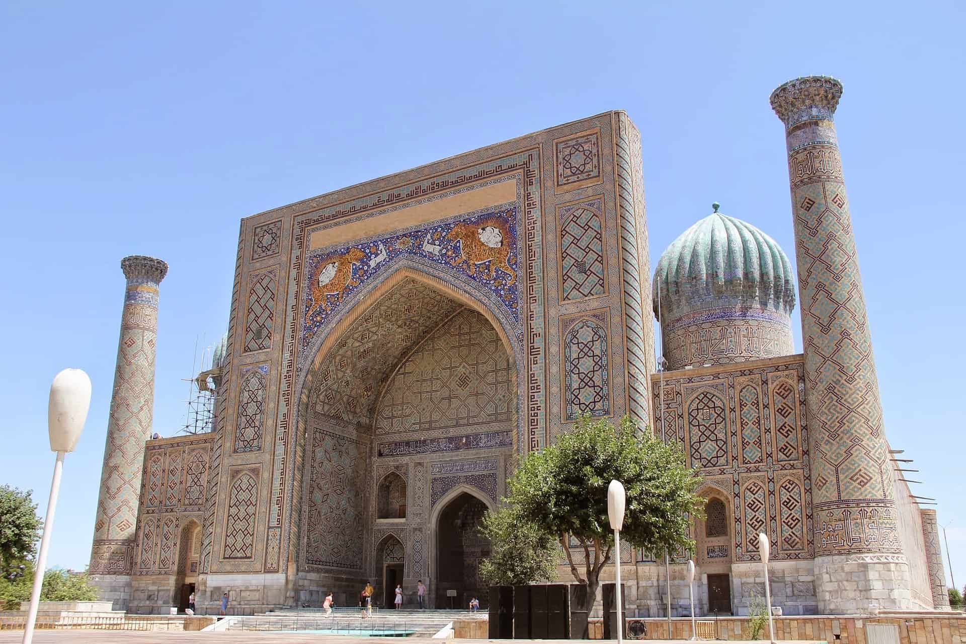 Moschee Ssamarkand Der Registan in Usbekistan