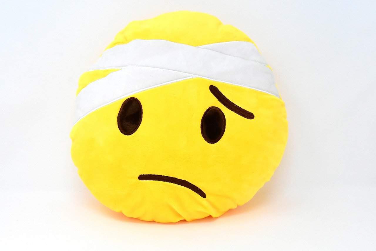 Windpocken (Varizellen) und Windpockenimpfung Smiley Gesicht Emoticon Traurig Krank