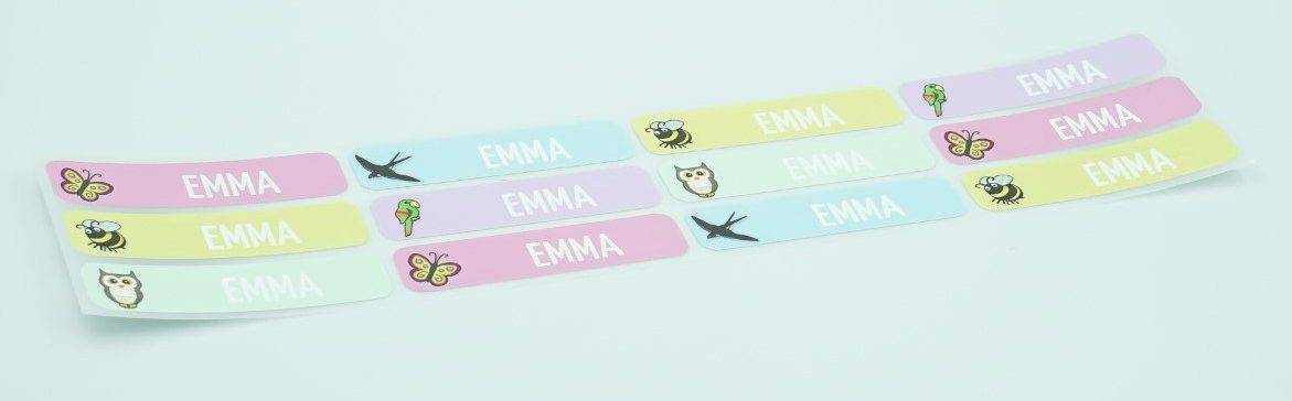 Klassische Kindernamensetiketten