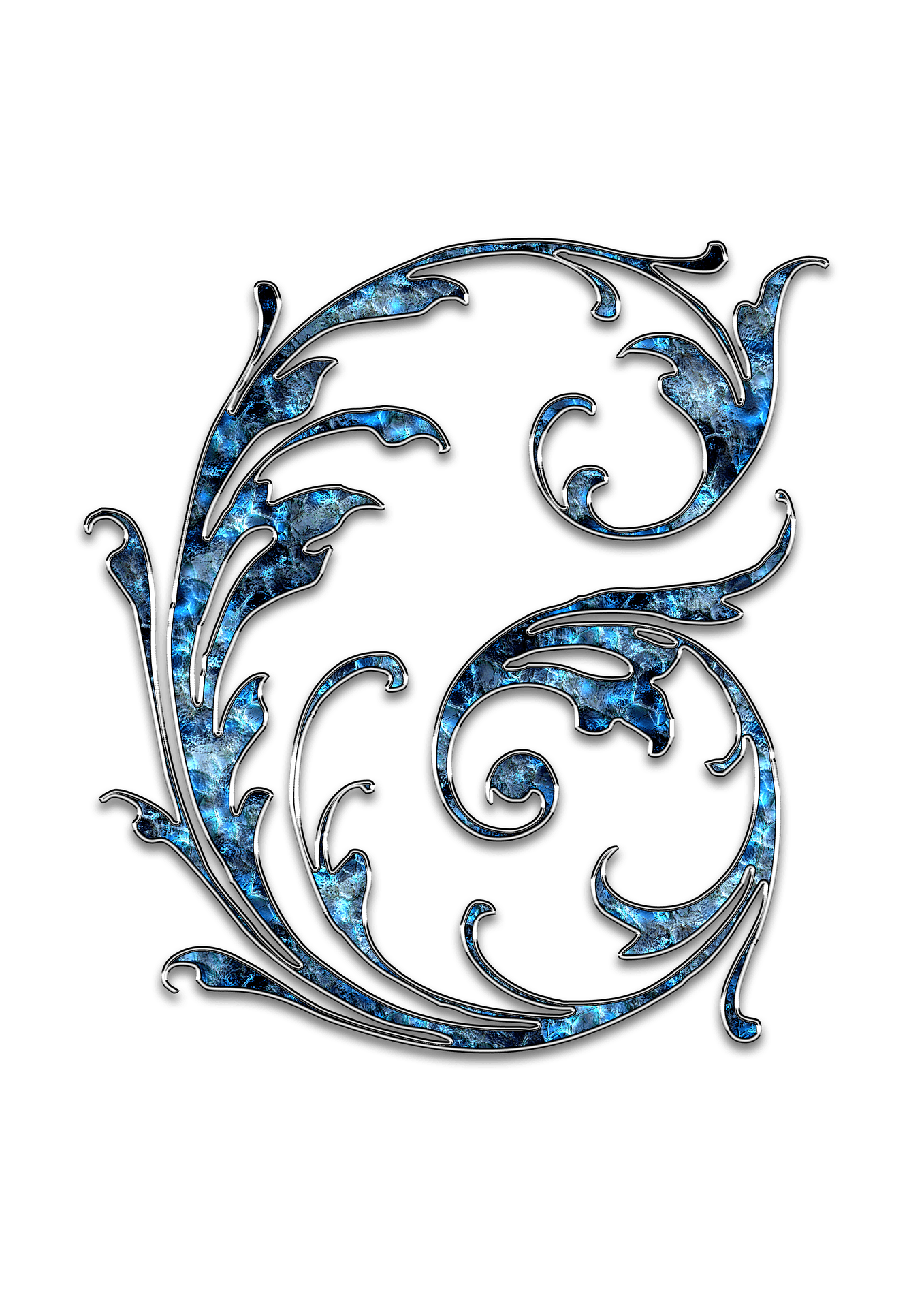 Letter Letter G G Initials Schreiben Schriftart