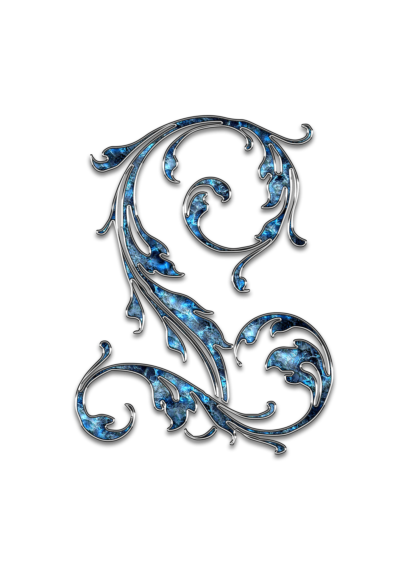 Letter Letter L L Initials Schreiben Schriftart