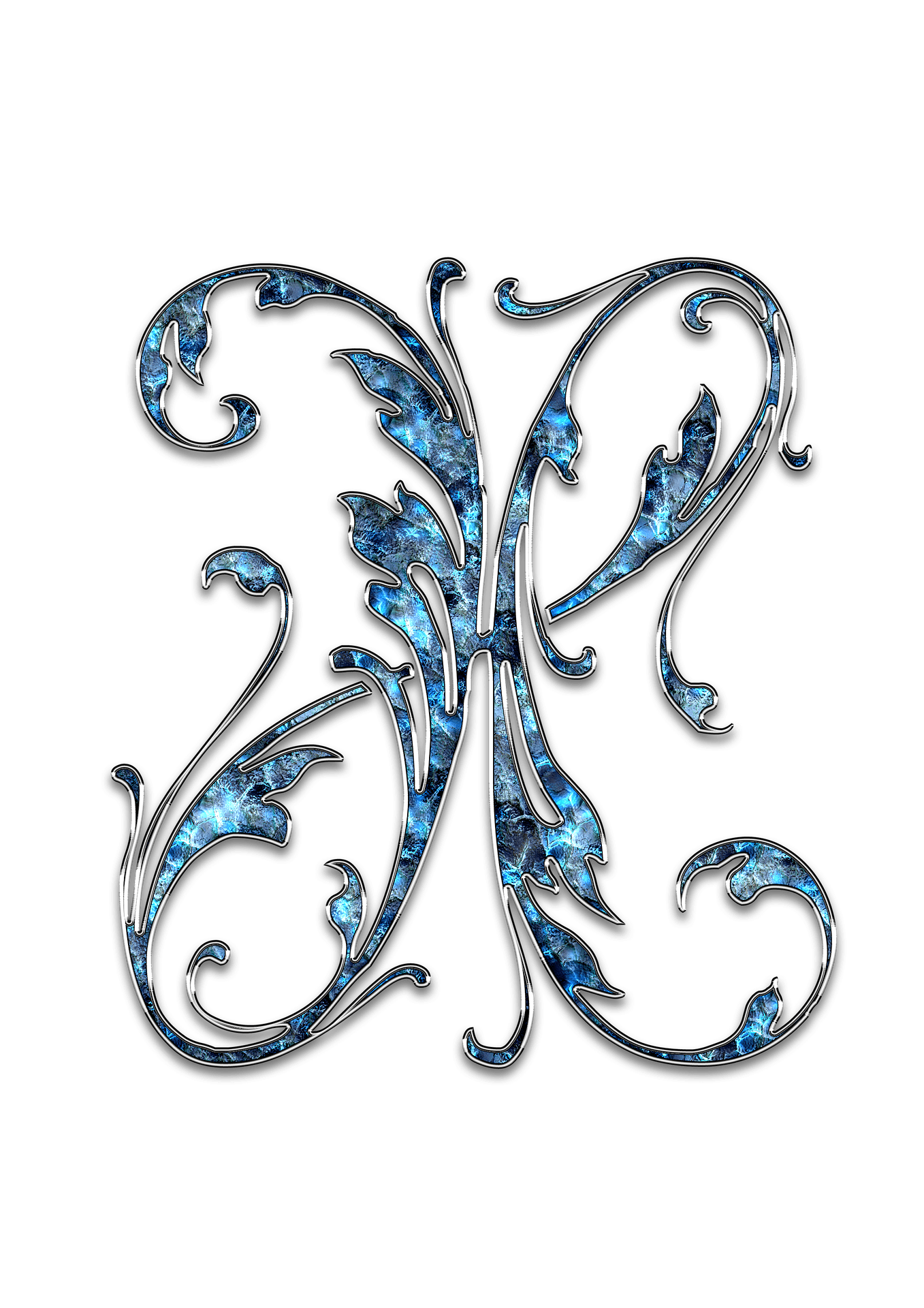 Letter Letter X X Initials Schreiben Schriftart