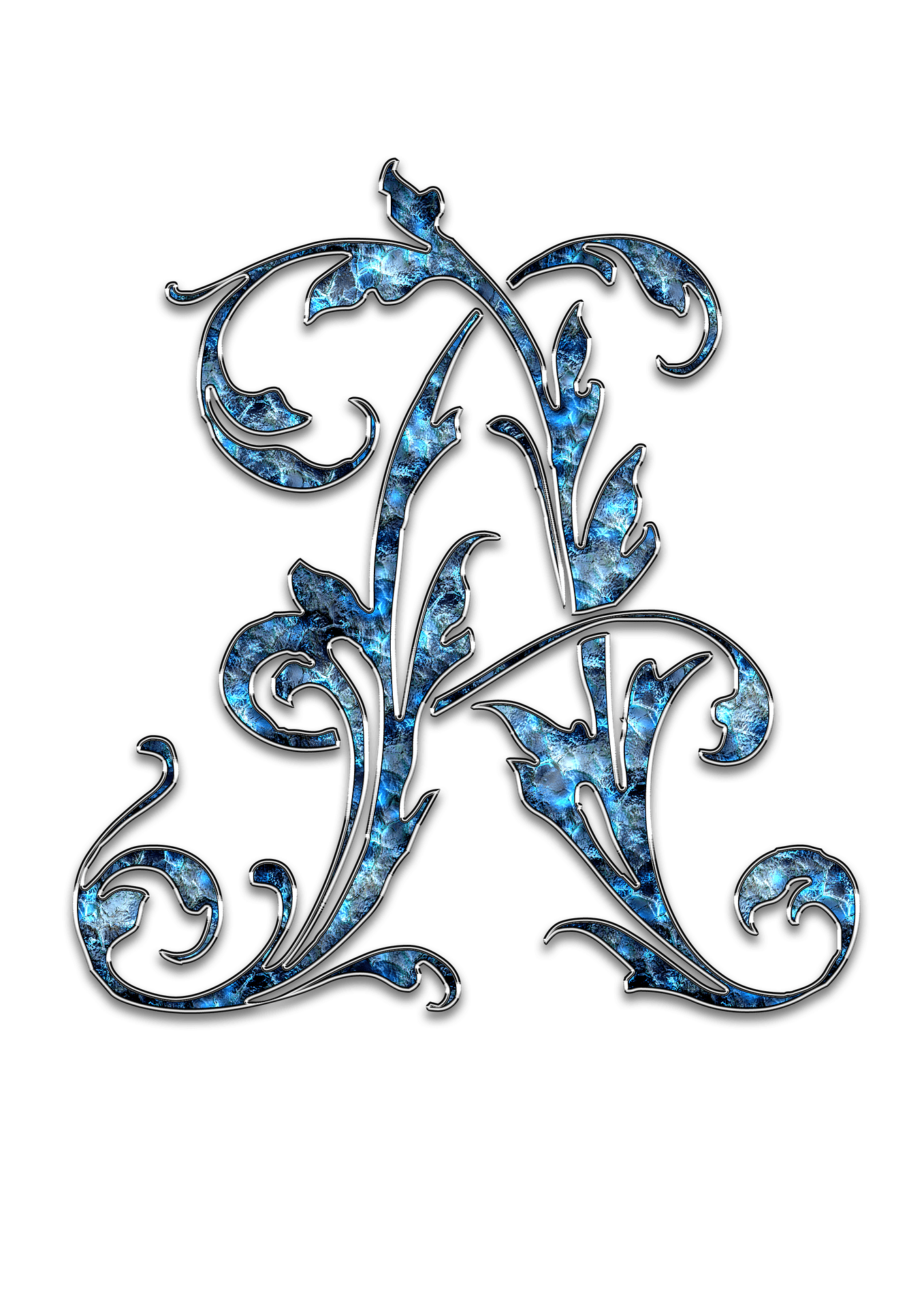 Letter Letter a A Initials Schreiben Schriftart