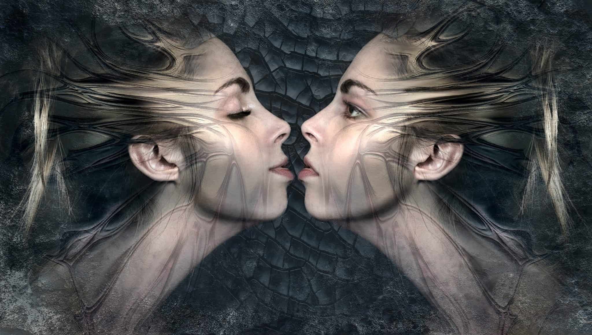 fantasy, zwillinge, kuss