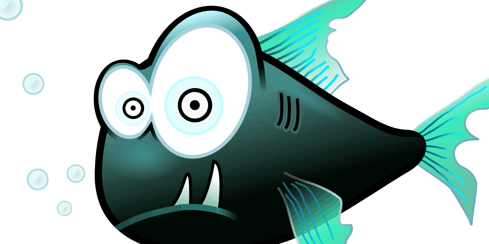 Angeln: Nicht ohne Fischereischein, fisch, piranha, cartoon