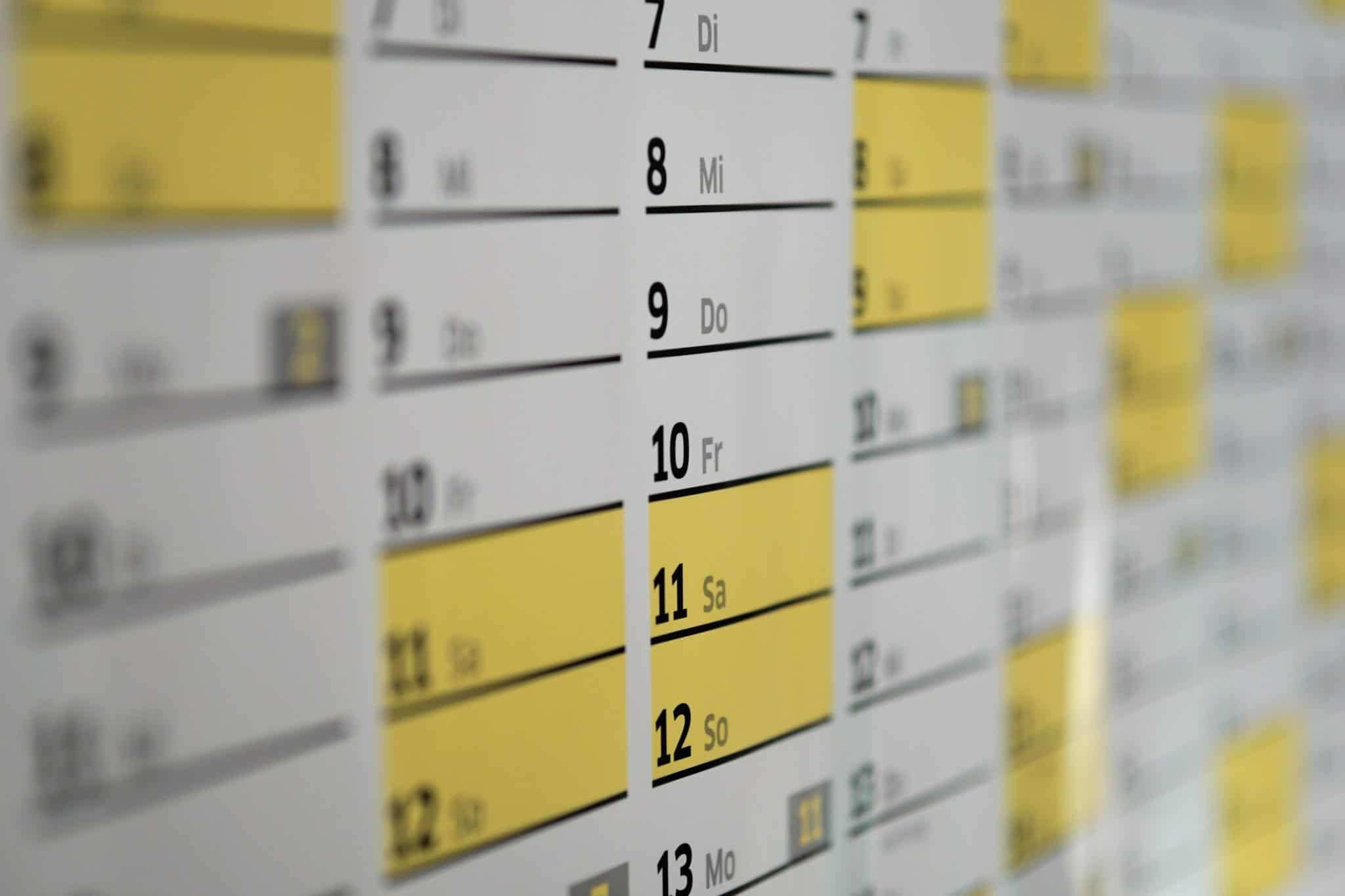 Trennungsjahr-nachweisen, kalender, wandkalender, tage
