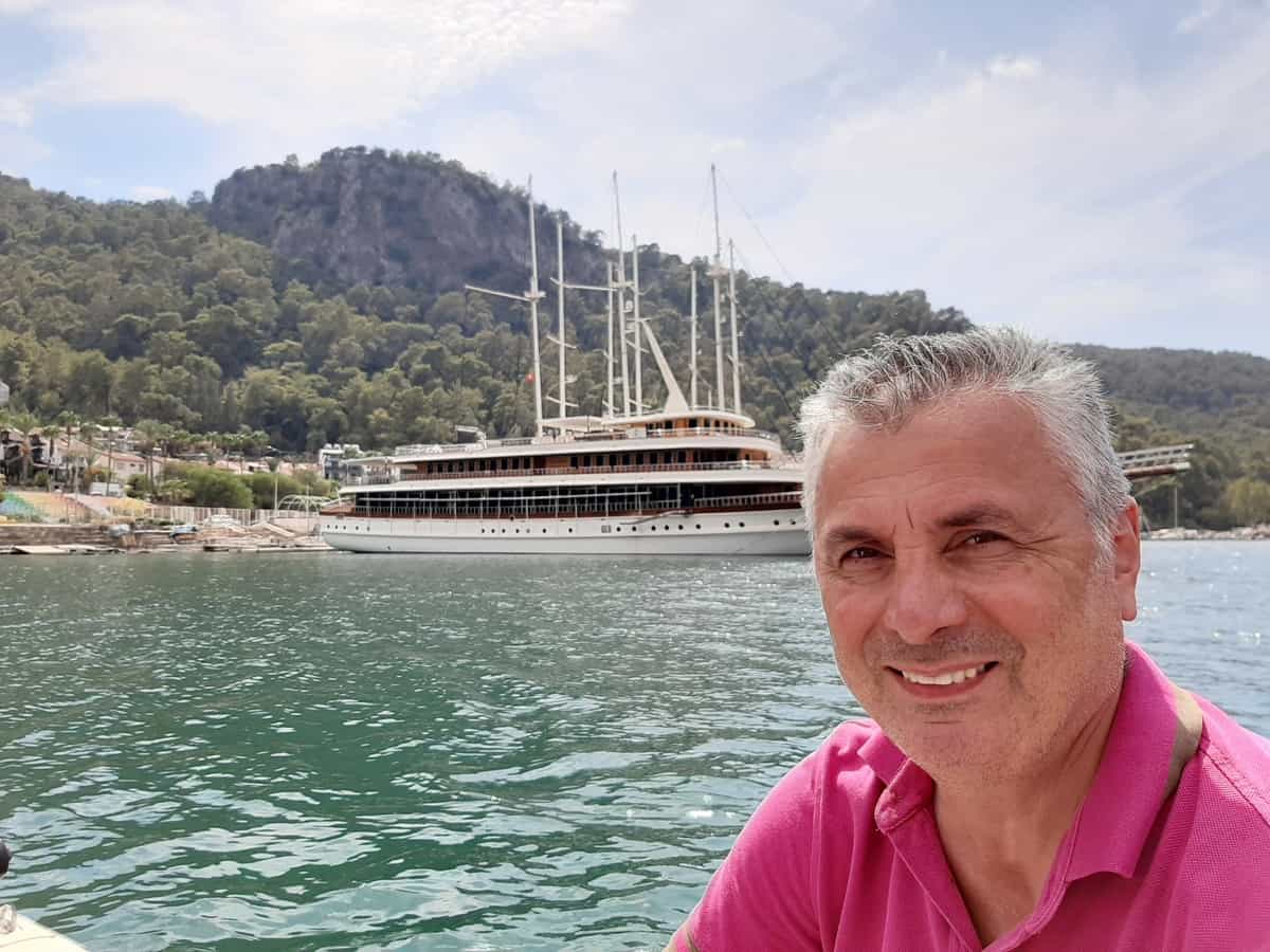 Antalya an der Türkischen Riviera. Unternehmer Bahattin Aksoy