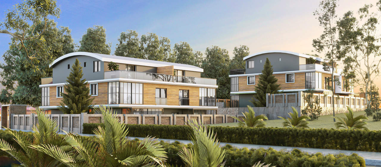 Antalya an der Türkischen Riviera. Modell einer Residenz in 3-D Ansicht