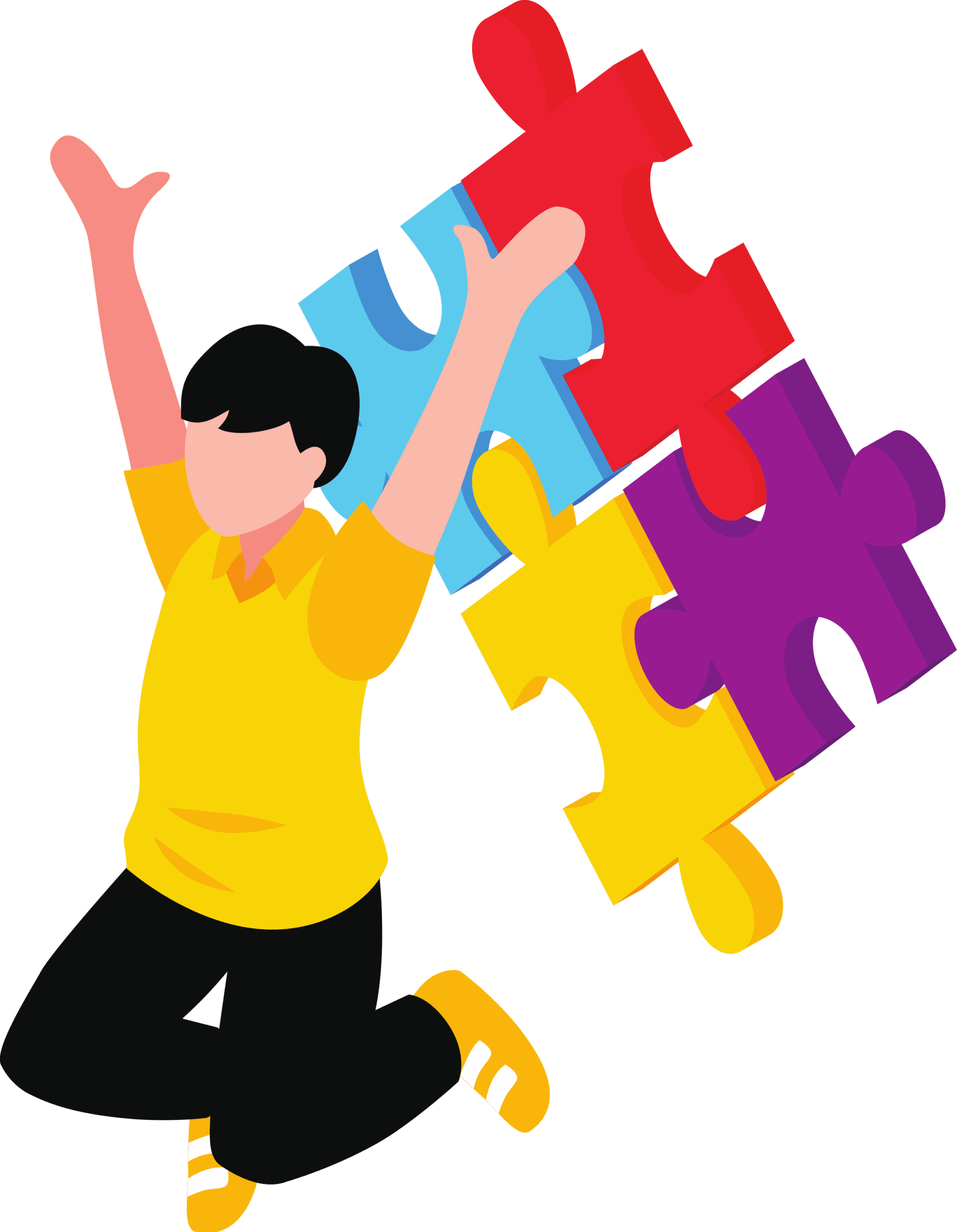 asperger, puzzle, person, therapie