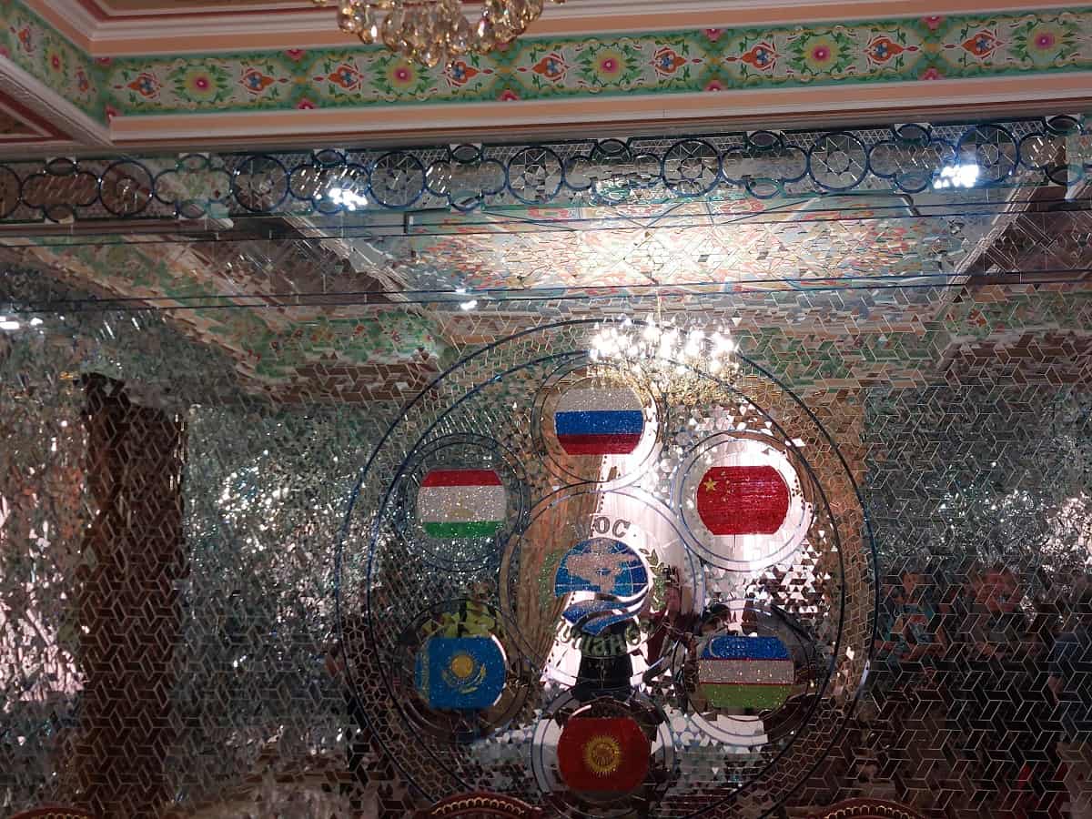 Flaggen der ersten sechs Mitgliedsstaaten der Shanghai-Gruppe. Foto: Dr. Ronald Keusch