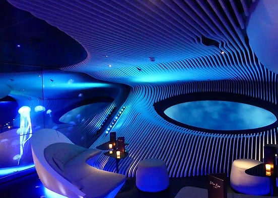 Blue Eye unter der Wasseroberfläche