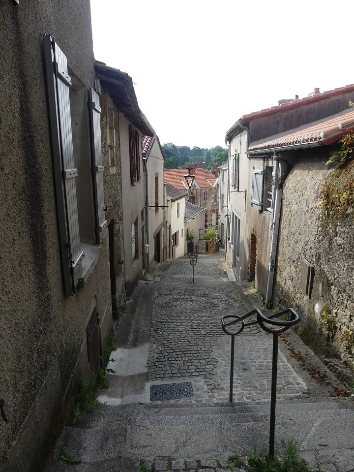 Mittelalterlich Gasse, die die Händler nach dem Markttag hochsteigen mussten