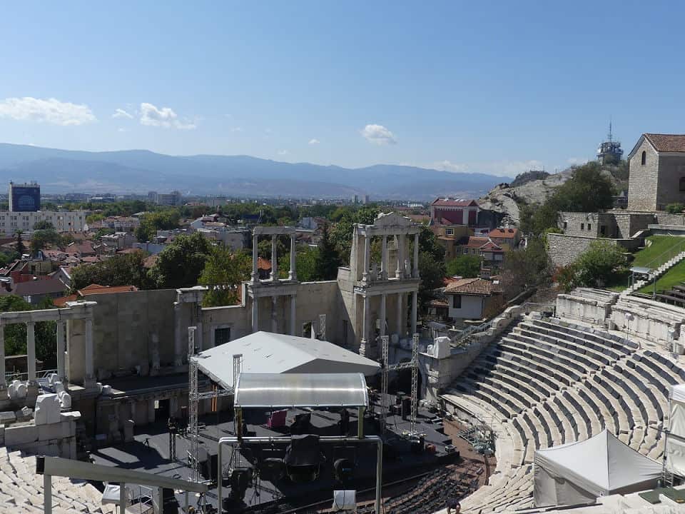 Das römische Theater der alten Stadt Philippopolis im heutigen Plovdiv