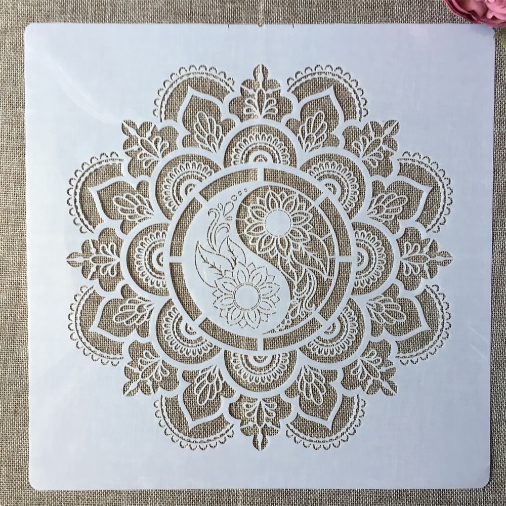 Pochoir Yin Yang Mandala