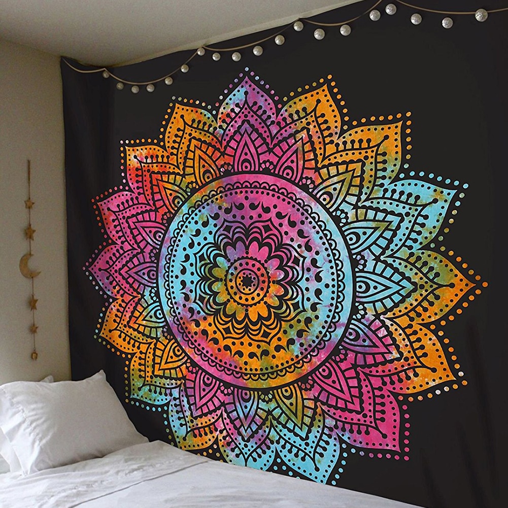 Grand drap mural MANDALA indien 200 x 150cm – Image 5