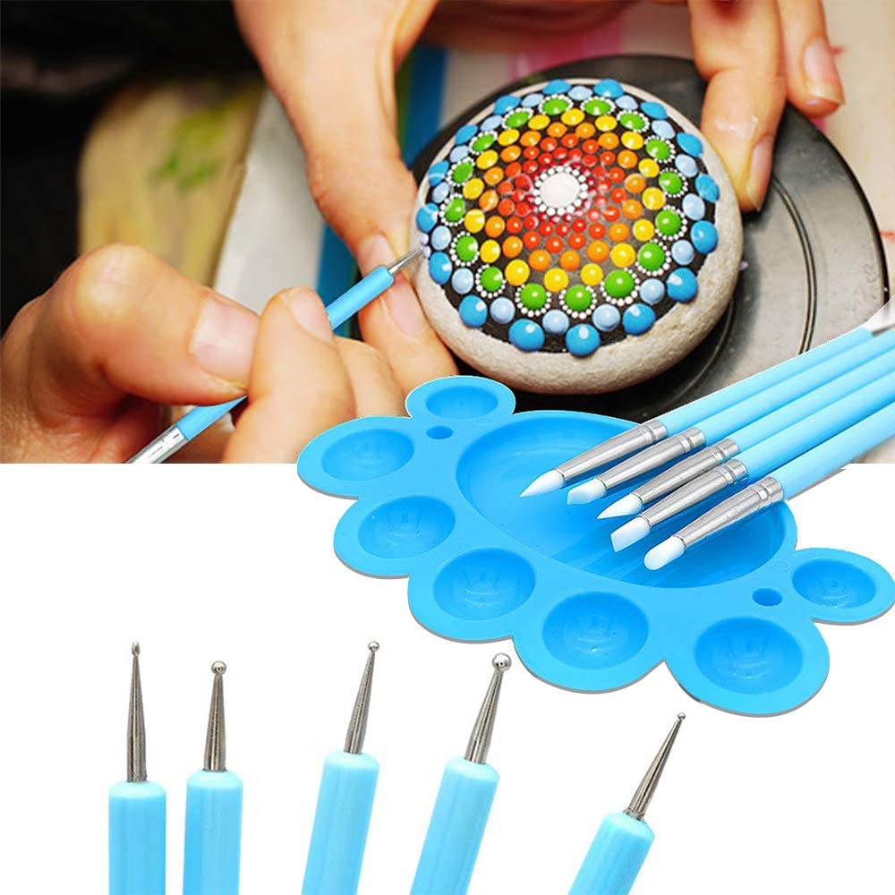 Kit d'outils pour dessin MANDALA sur galet (peinture - pinceaux pointillisme) – Image 4