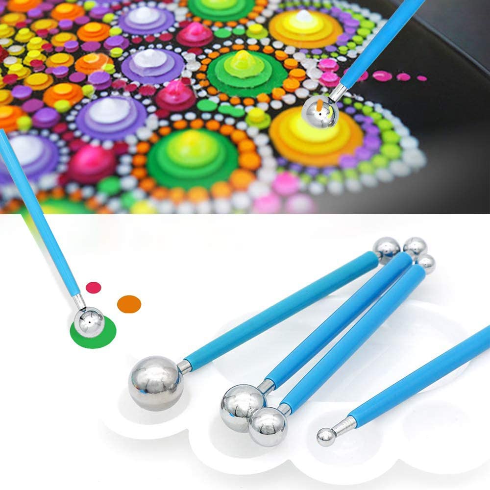 Kit d'outils pour dessin MANDALA sur galet (peinture - pinceaux pointillisme) – Image 5