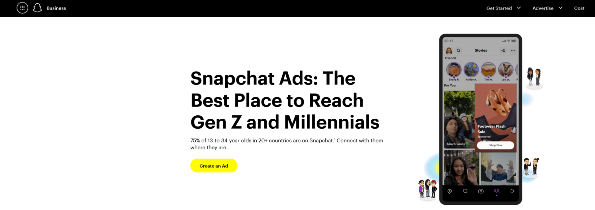 snapchat for business