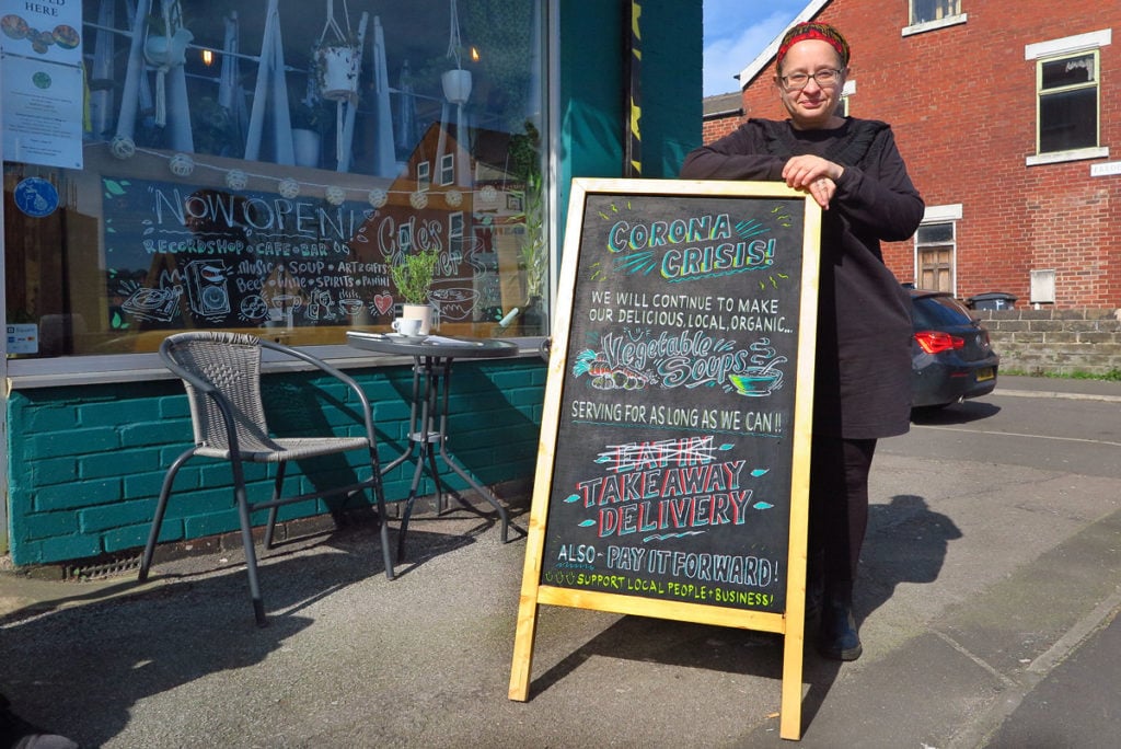 Vegan restaurant advertising