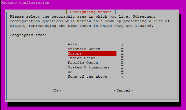dpkg-reconfigure tzdata