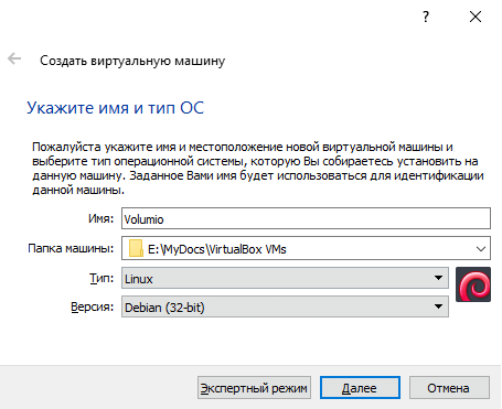 VirtualBox create host