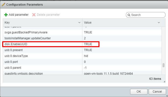 disk.EnableUUID = "TRUE"