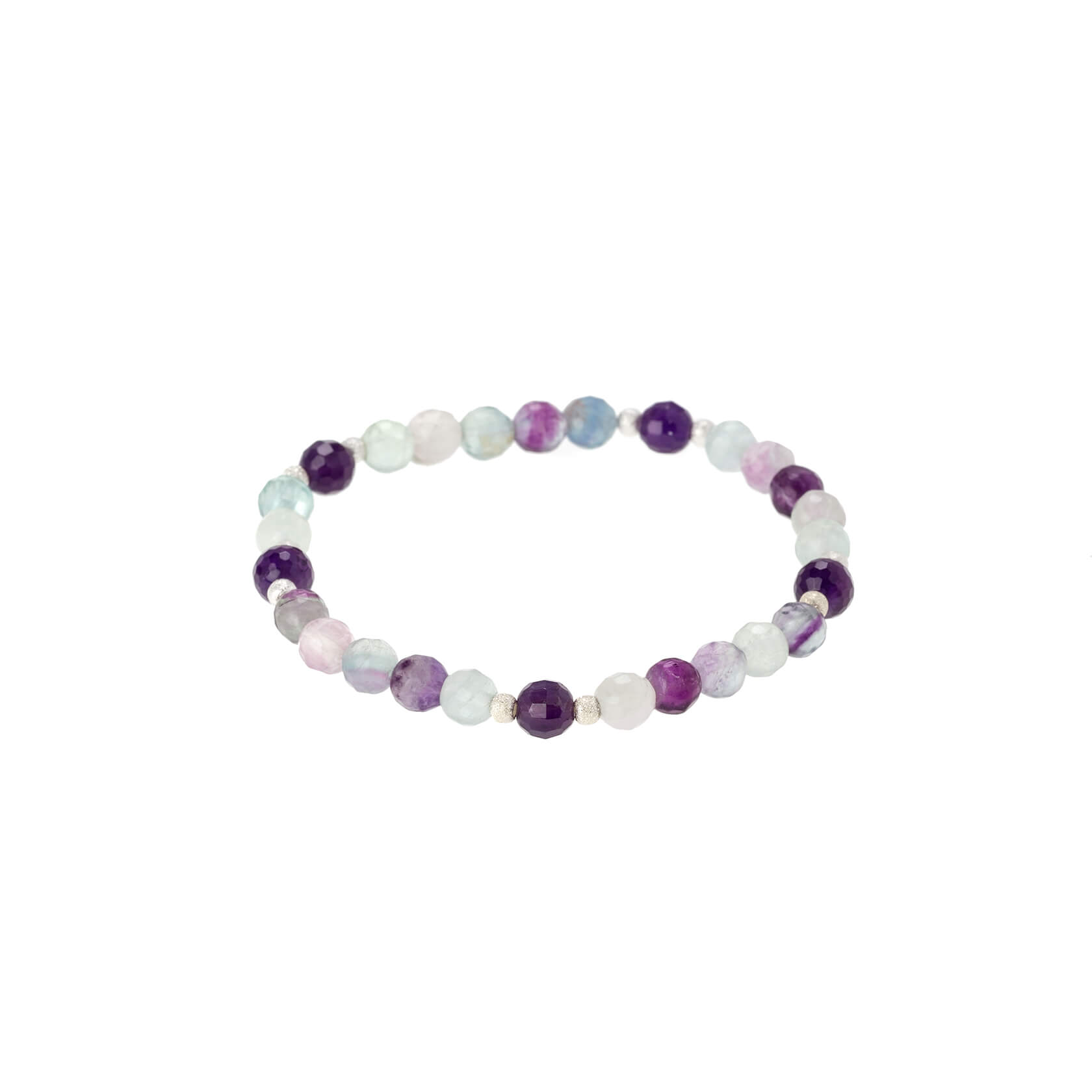 Fluorite elastic bracelet