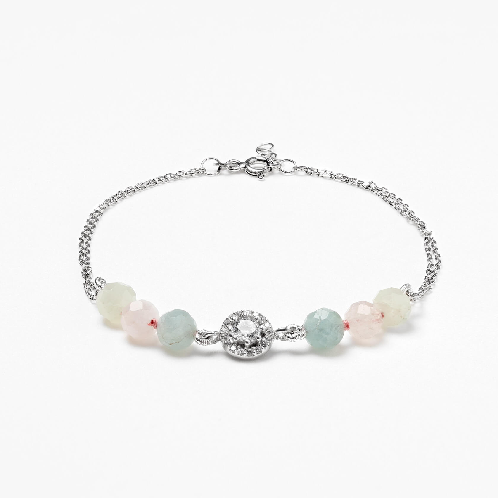 pulsera aguamarina cadena nube