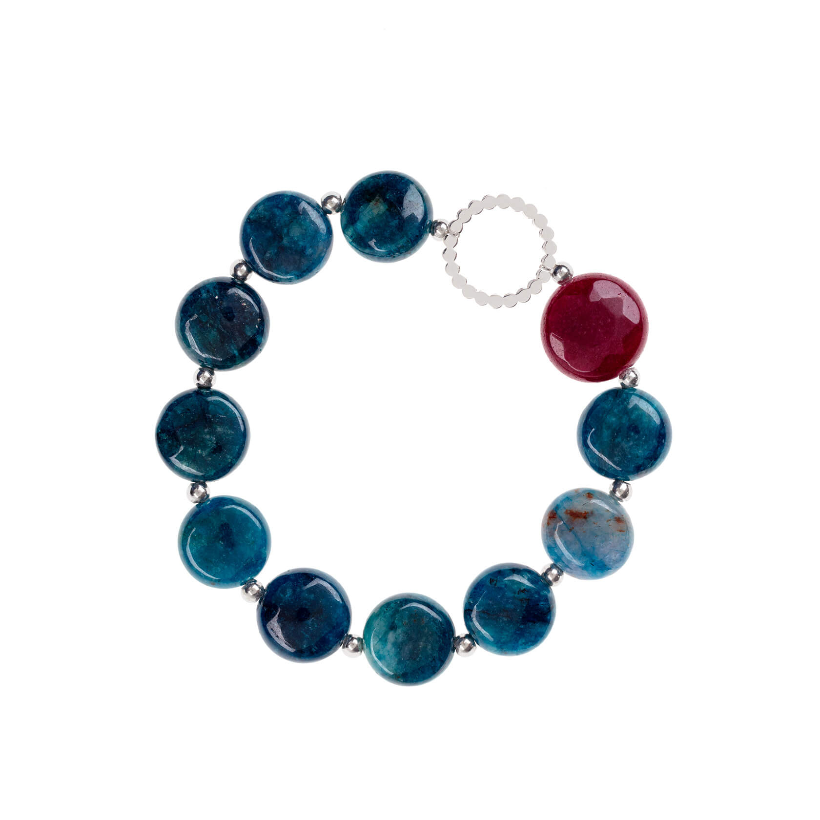 Blue apatite bracelet