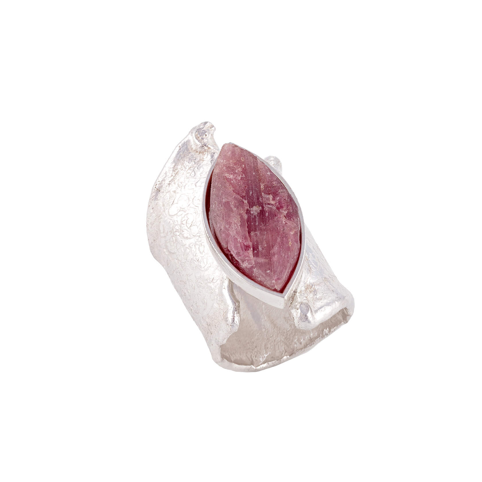 Anillo de turmalina rosa