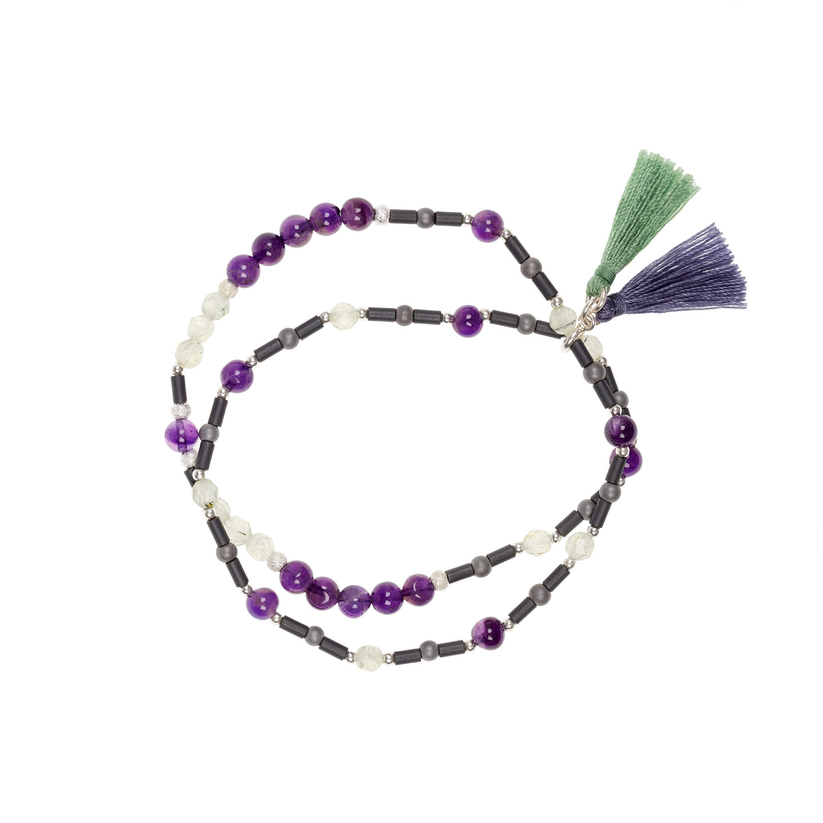 Amethyst double bracelet