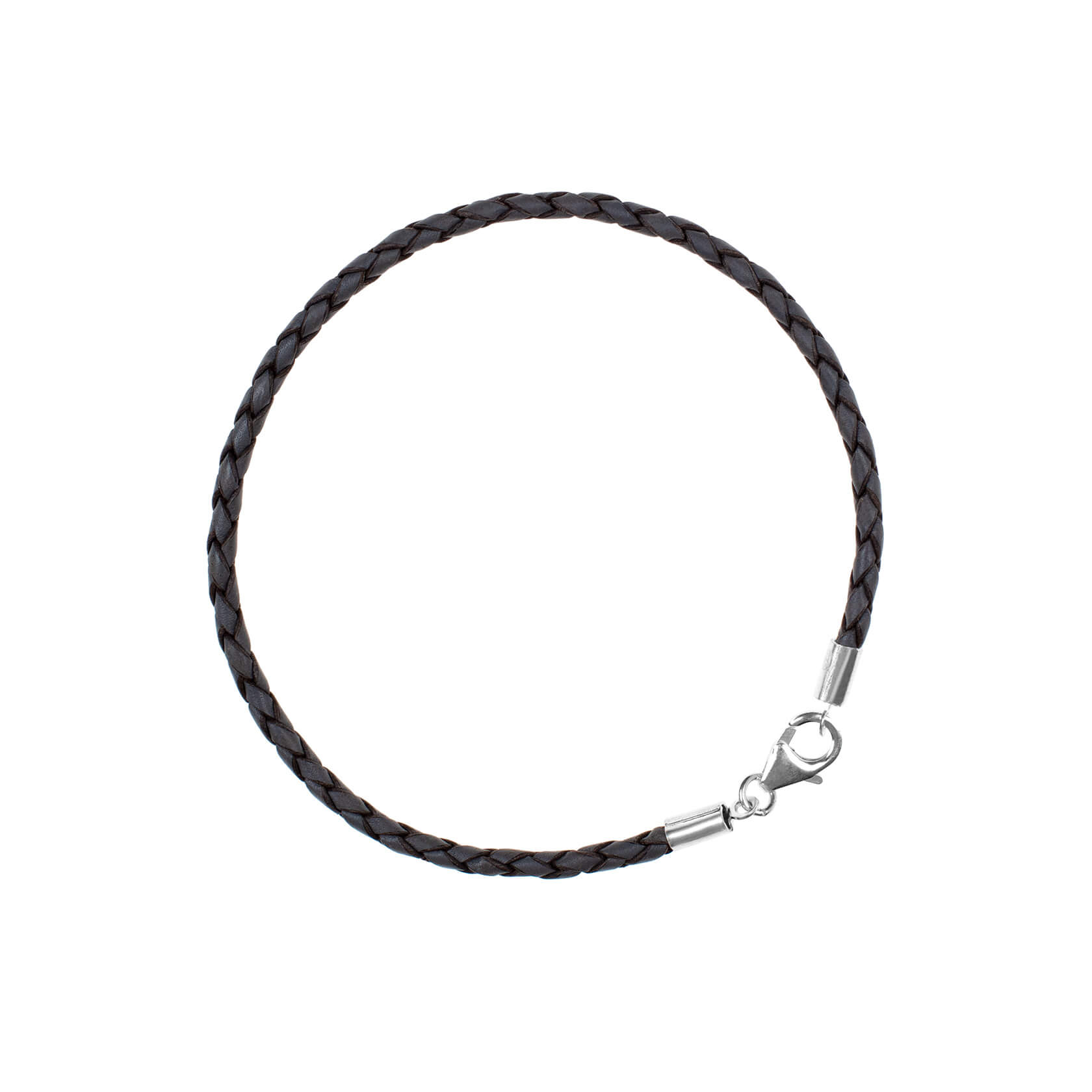 pulsera de cuero gris