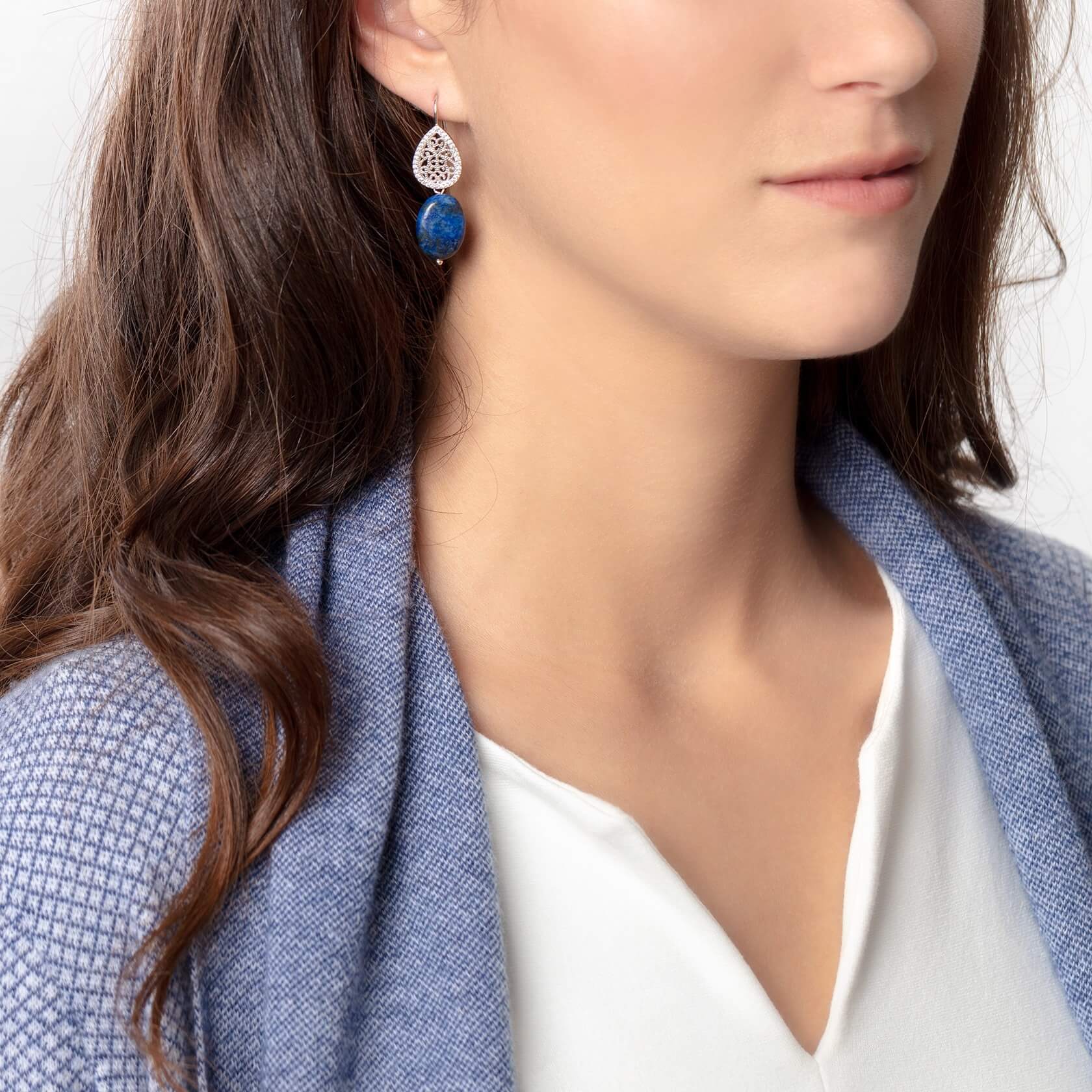 pendientes azul azurel