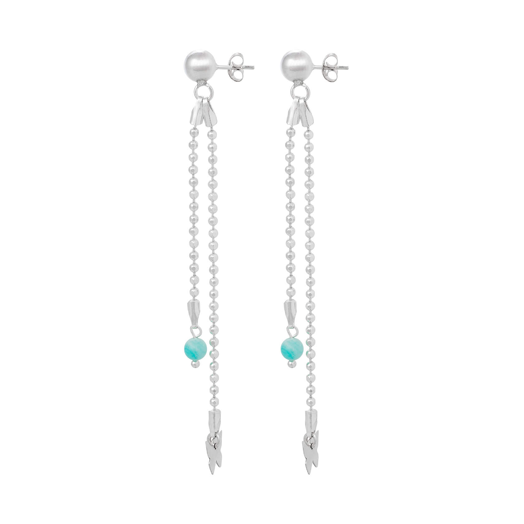 Pendientes largos de amazonita Esenciales - Imagen 2