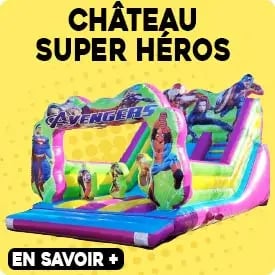 super heros location château gonflable super heros