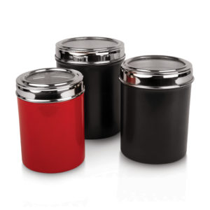 See Thru Canister See Thru Canister Red Black